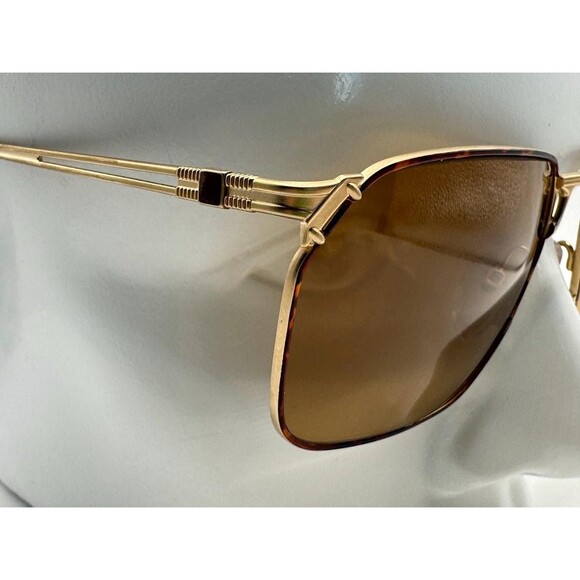 NEW Vintage Sunglasses | Non RX | Mens Square Style | Tortoise & Gold | #844 - Picture 3 of 10